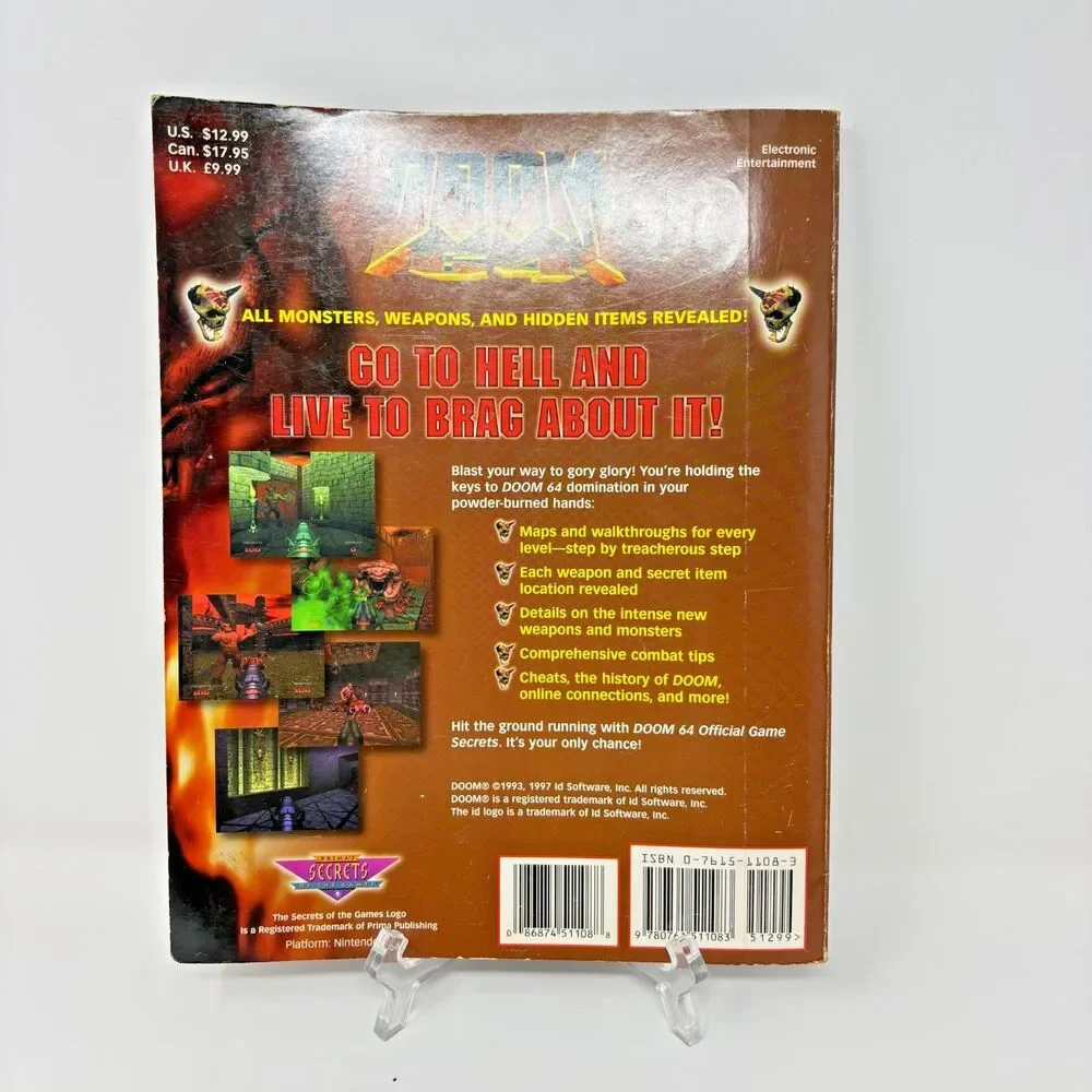 Doom 64 BradyGames Authorized Strategy Guide Nintendo 64 N64 1997 Strategy Book